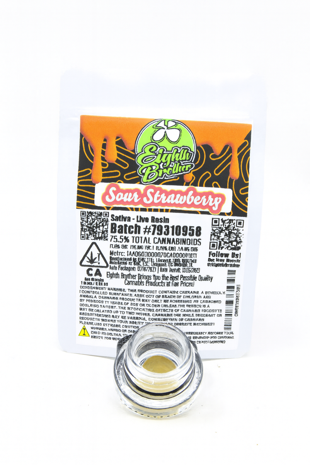 eighth brother 1g live rosin sour strawberry eighth brother 1g live rosin sour strawberry