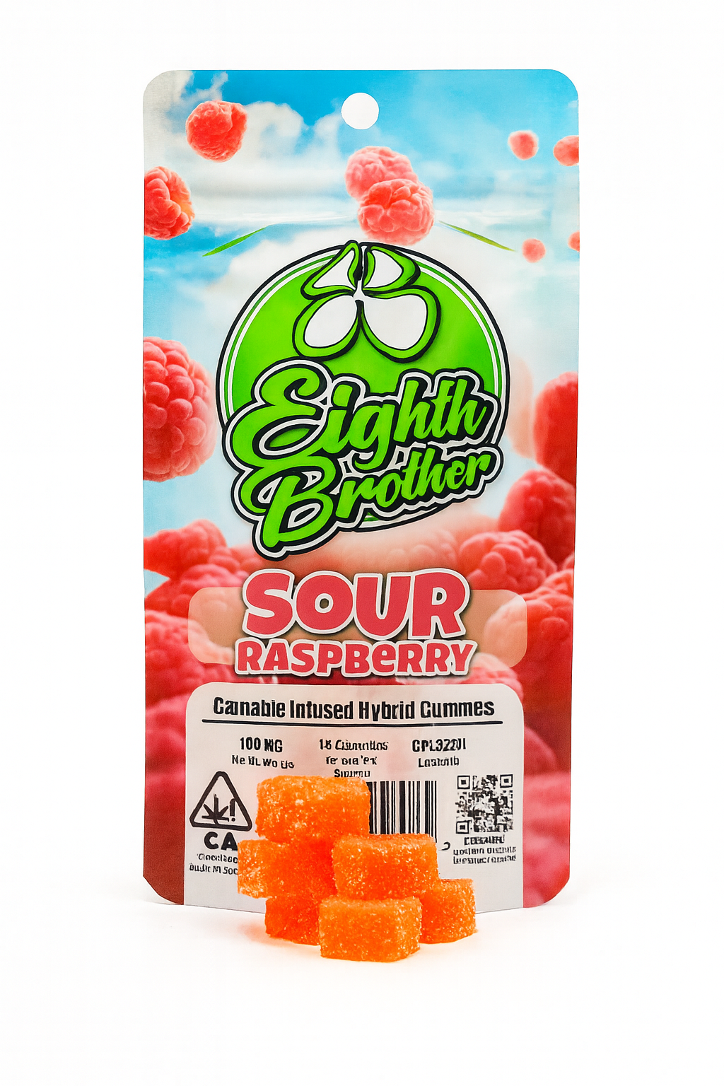 eighth brother's 10pc. 100mg thc sour raspberry (hybrid) eighth brother's 10pc. 100mg thc sour raspberry (hybrid)